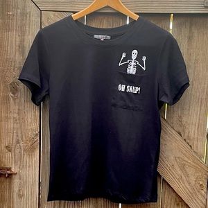 Love Peace & Lazy Days Halloween skeleton t-shirt